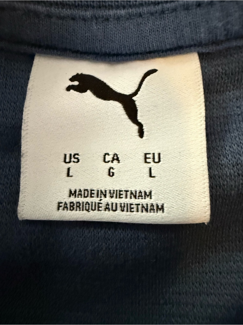 Puma Womens Blue Crewneck Sweatshirt Size Large Embroidered Logo Pullover 692219 - Picture 5 of 6